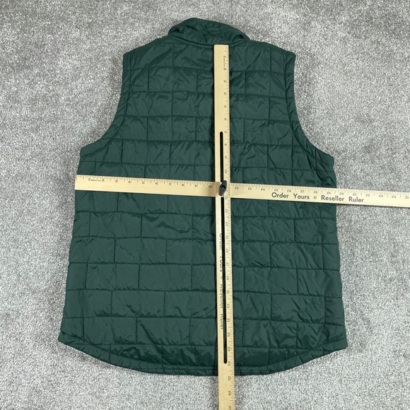 Carhartt Reversible Vest Womens Large Quilted Flannel Lined Plaid Chore Green - Picture 9 of 12